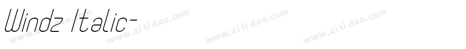 Windz Italic字体转换